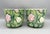 Pair of Italian Rose Relief Ceramic Cachepots – Majolica Style / English Country / Cottagecore For Sale - Image 9 of 10
