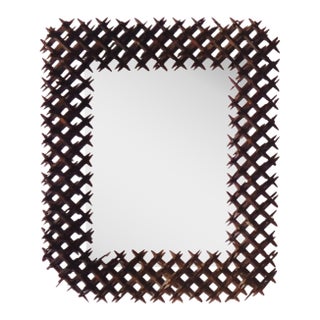 19th Century Tramp Art Crown of Thorns Frame 22" For Sale