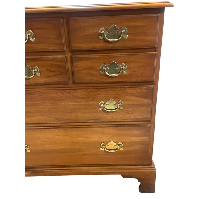 Vintage Henkel Harris Georgian 10 Drawer Low Dresser For Sale In Philadelphia - Image 6 of 11
