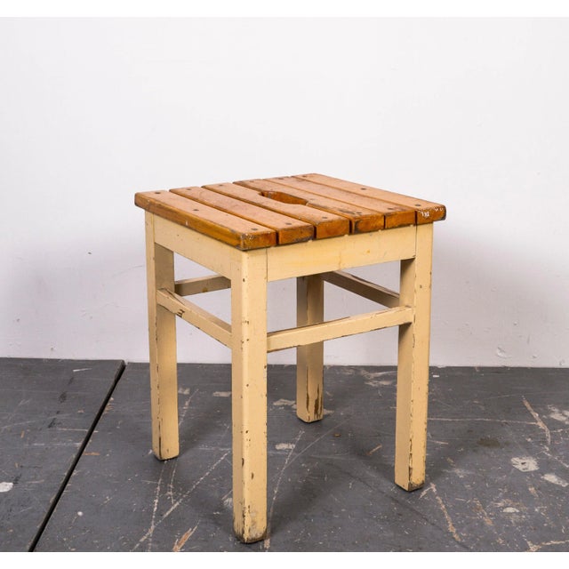 Wood Brutalist Frankfurter Stool, 1970s For Sale - Image 7 of 14