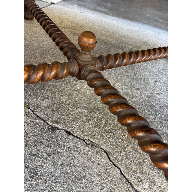 Vintage Barley Twist Coffee Table in Excelled Condition For Sale In Los Angeles - Image 6 of 7