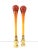 Gorgeous Deep Amber Gold Murano Glass Finials in brass bases. Exclusively by my Studio, fits any standard lamp harp. 5"...
