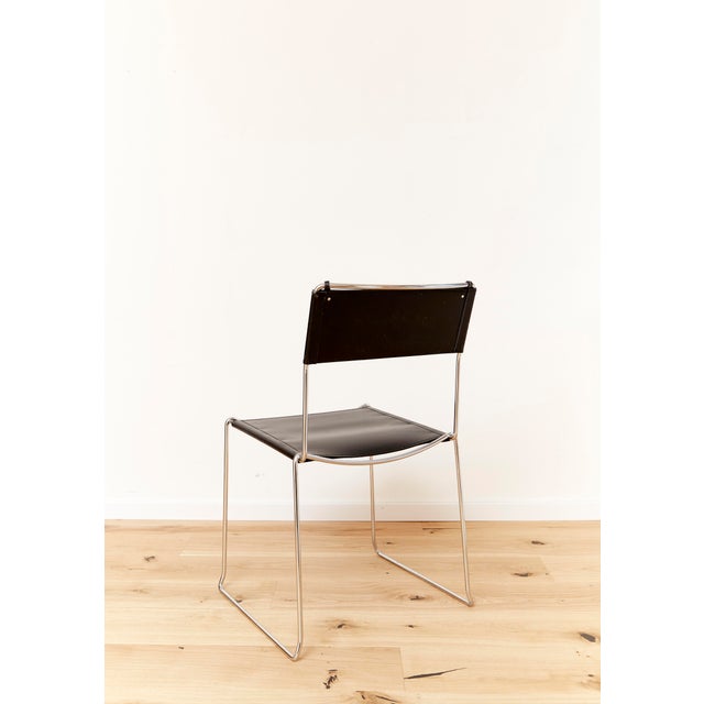 Leather Dining Chairs by Giandomenico Belotti for Alias, 1980s, Set of 4 For Sale - Image 6 of 13