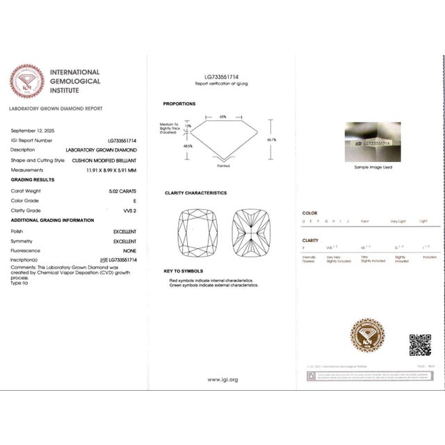 Modern 5Ct Lab Diamond Ring With Sapphire Accent and Lab Diamonds Halo: Solid 14k Gold, Size 6.75 For Sale - Image 3 of 9