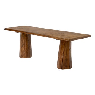 Sculptural Oak Desk, 1970s For Sale