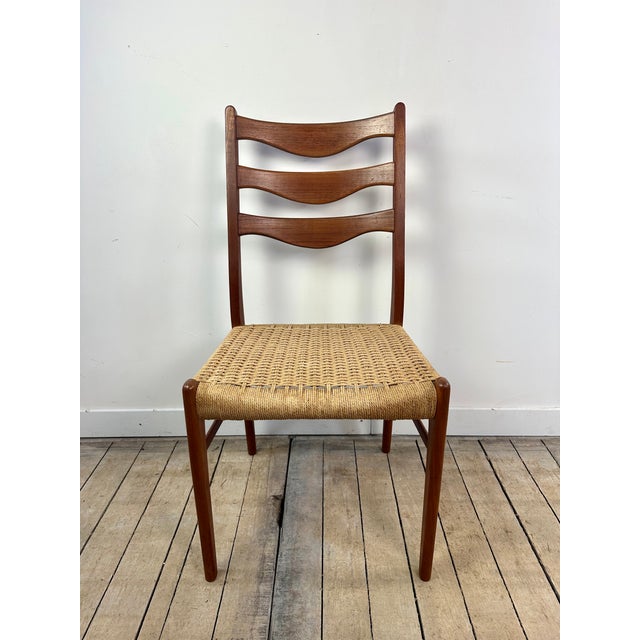 Arne Wahl Iversen Vintage Danish Dining Chairs by Arne Wahl Iversen, 1960s, Set of 8 For Sale - Image 4 of 13