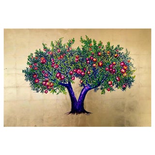 Anastasia Gklava, Fertility, Oil and Gold Leaf Painting, 2024 For Sale