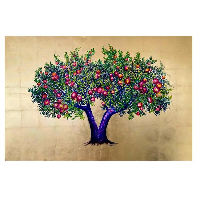 Anastasia Gklava, Fertility, Oil and Gold Leaf Painting, 2024 For Sale