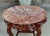 Vintage Victorian Heavily Carved Oval Red Marble Top Occasional Table For Sale - Image 4 of 10
