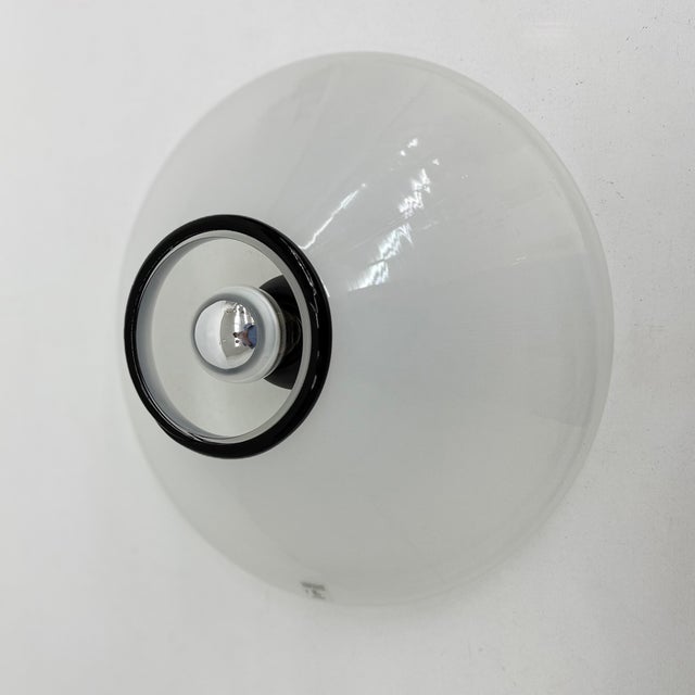 Mid-Century Murano Glass Flush Mount from Leucos, Italy, 1980s For Sale - Image 15 of 18