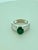 1.8 Carat Oval Tsavorite and 1.5 Carat Diamond in 14 Karat Gold Ring Estate For Sale - Image 13 of 18