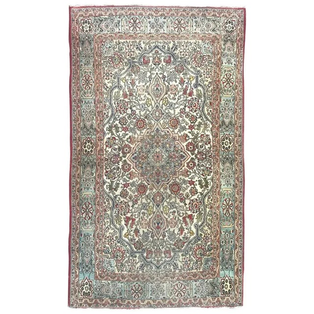 Vintage Floral Design Qom Rug For Sale - Image 16 of 16