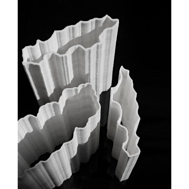 Contemporary Stripes A3 Decorative Vase in Statuario Marble by Bufalini Marmi For Sale - Image 3 of 17