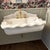 Classic Carrara Marble Floating Console Sink For Sale - Image 4 of 5