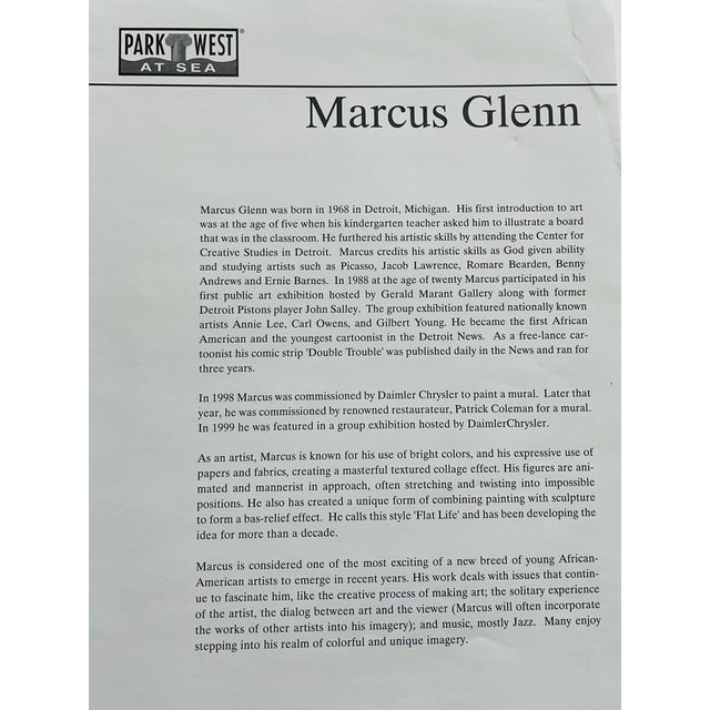 Marcus Glenn Love That Jazz Glossy Signed Serio Framed Lithograph For Sale - Image 9 of 10