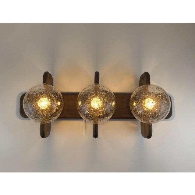 Brown Vintage Three-Glass Globe Wall Light from Kaiser Leuchten, 1960s For Sale - Image 8 of 18