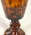 1980s Magnificent, Large Classic Trumpet Shaped Tortoise Shell Style Vase on a Turned Pedestal Base For Sale - Image 6 of 9