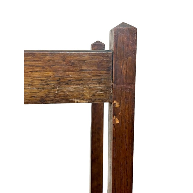 Early 20th Century Antique Mission Style Oak Stick Umbrella Stand Arts and Crafts Style For Sale - Image 10 of 12