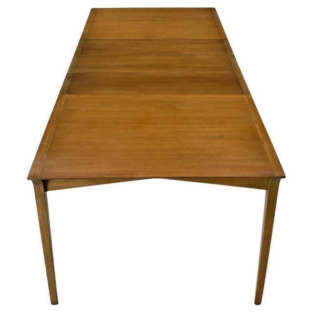 Wood 1950's Drexel Profile K44 Extending Dining Table by John Van Koert For Sale - Image 7 of 12