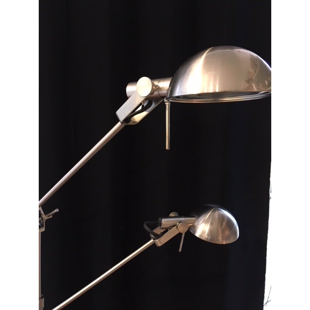 Double Swing Arm Tandem Adjustable Halogen Floor Lamp Chairish