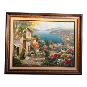 Large Lake Como Oil Painting by Rosa Chavez