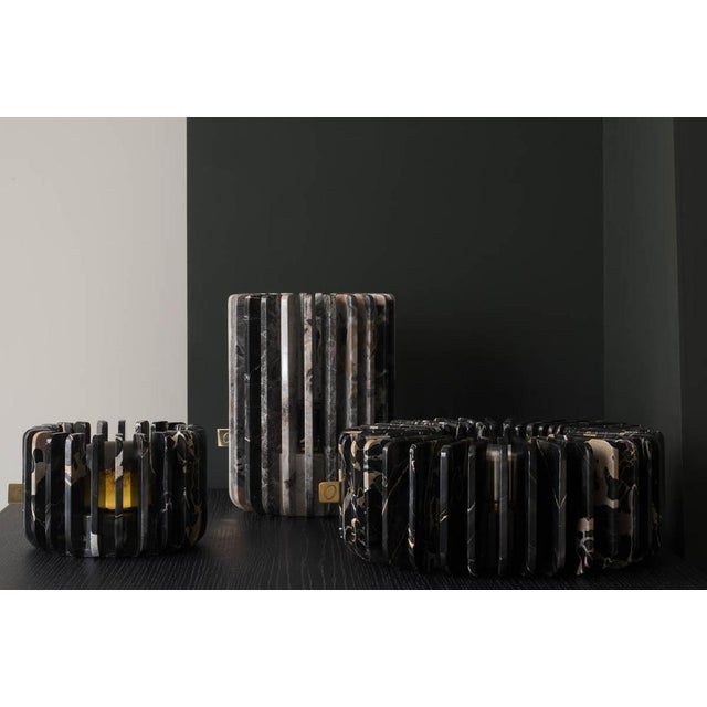 Marquina Orion Candleholder Set by Dan Yeffet, Set of 3 For Sale - Image 4 of 18