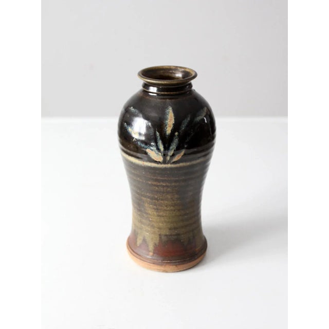 Vintage Studio Pottery Vase For Sale - Image 9 of 11