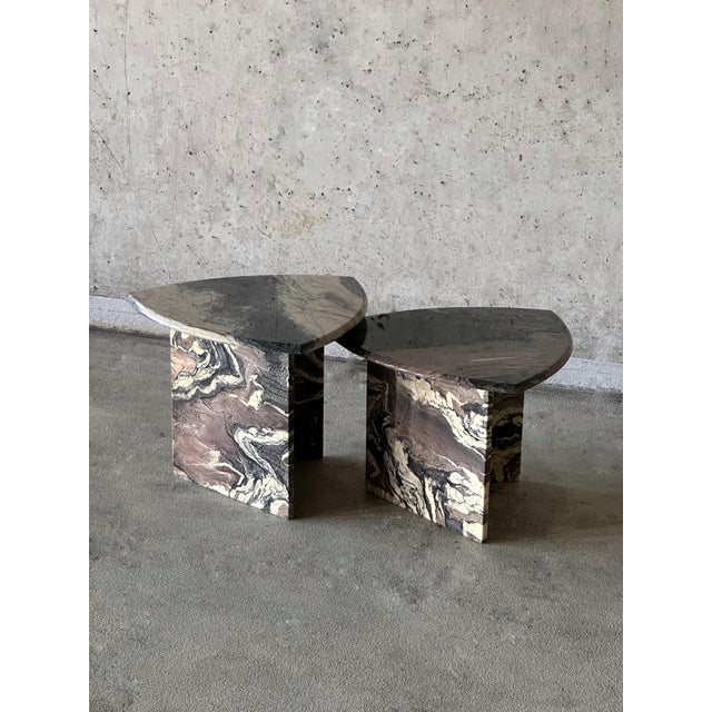 Vintage Cipollino Marble Coffee Tables, 1970s, Set of 2 For Sale - Image 5 of 10