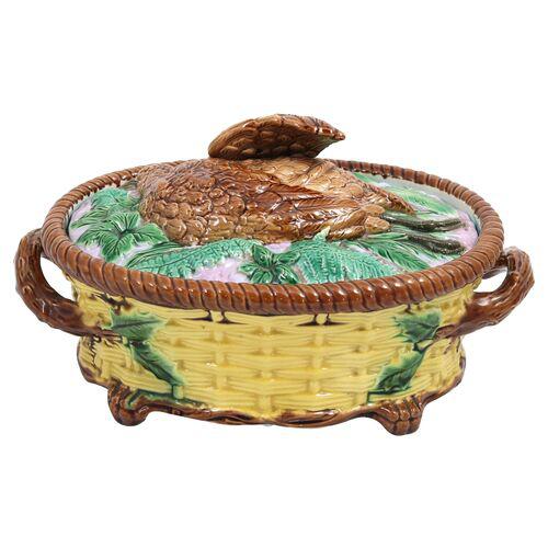 Antique English Majolica Game Dish For Sale In Los Angeles - Image 6 of 6