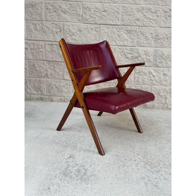 1950s Circa 1950s Mid Century Modern Italian Armchair For Sale - Image 5 of 6