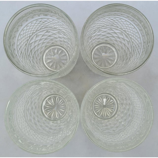 Vintage Anchor Hocking Pressed Glass "Wexford" Juice Highball Glasses