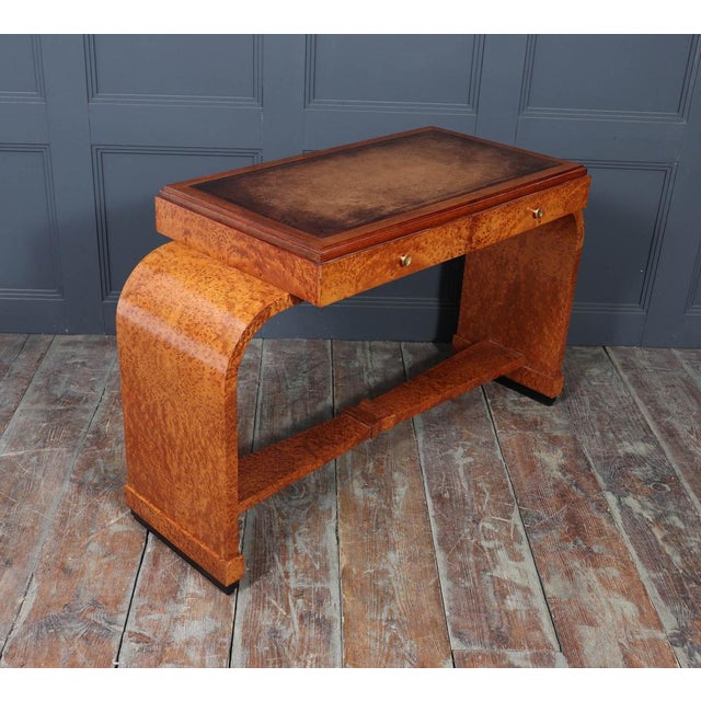 Art Deco French Writing Table in Burr Yew, 1925 For Sale - Image 12 of 17