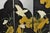 Decorator Chinoiserie Black Lacquer Oriental Painted 4 Panel Room Divider Screen For Sale - Image 4 of 16