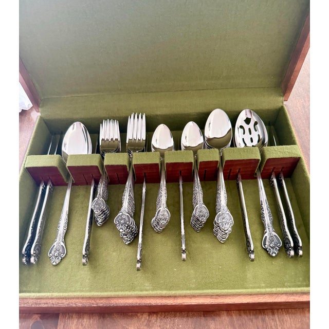 Mid 20th Century SCC Japan Stainless Steel 18/8 Gauge Cutlery - Set of Fifty Pieces For Sale - Image 10 of 12