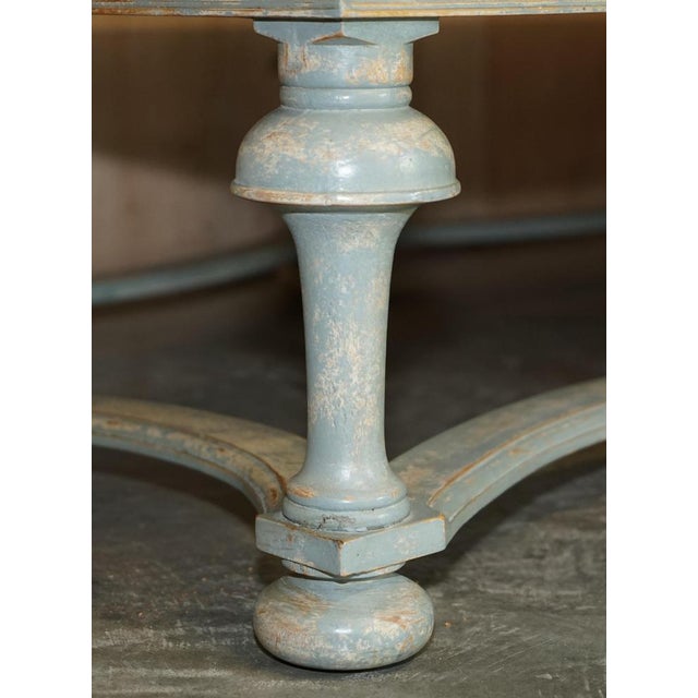 Brown Solid Six Pillar French Country House Coffee Table in Original Paint For Sale - Image 8 of 18