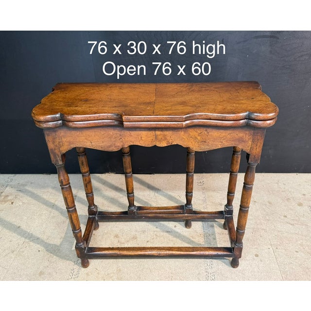 Queen Anne Walnut Tea Table, 1890s For Sale - Image 10 of 13