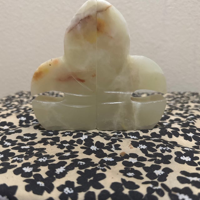 Sculpture Materials Vintage Mexican Hand-Carved Onyx Bookends For Sale - Image 7 of 9