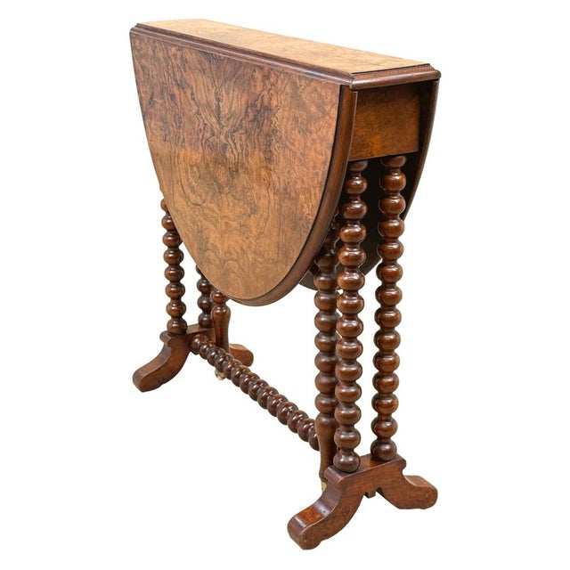 Brown Victorian Sutherland Coffee Table in Burr Walnut, 1870 For Sale - Image 8 of 13