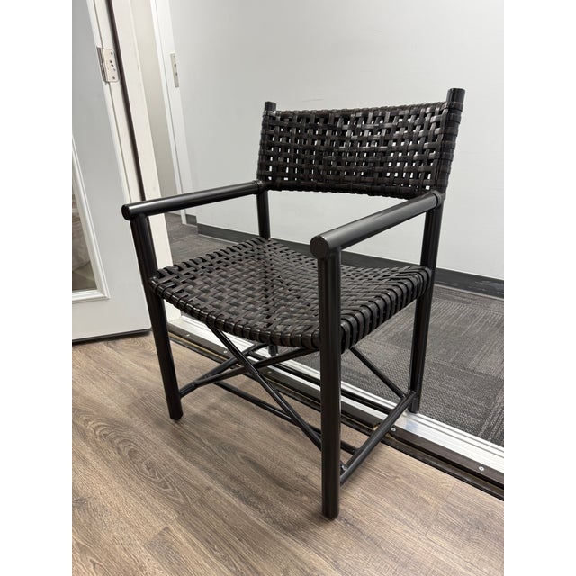 McGuire McGuire 4 Outdoor Dining Chairs For Sale - Image 4 of 6