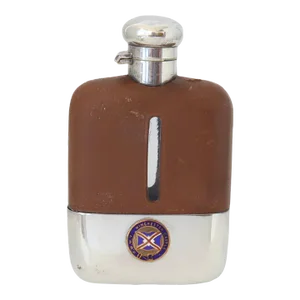 1930s R. M. M. V. Winchester Castle Leather-Wrapped Flask