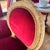 1990s Ruby Red Pair French Velvet Silk Fabric Trim Custom Accent Chairs For Sale - Image 5 of 10