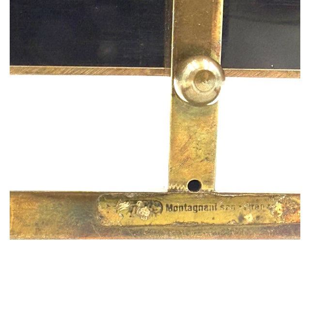 Mid-Century Modern Hollywood Regency Easel-Shaped Brass Picture Frame from Montagnani, Italy, 1970s For Sale - Image 3 of 10