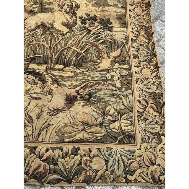 Vintage French Aubusson Style Jacquard Tapestry Panel, 1940s For Sale - Image 18 of 18
