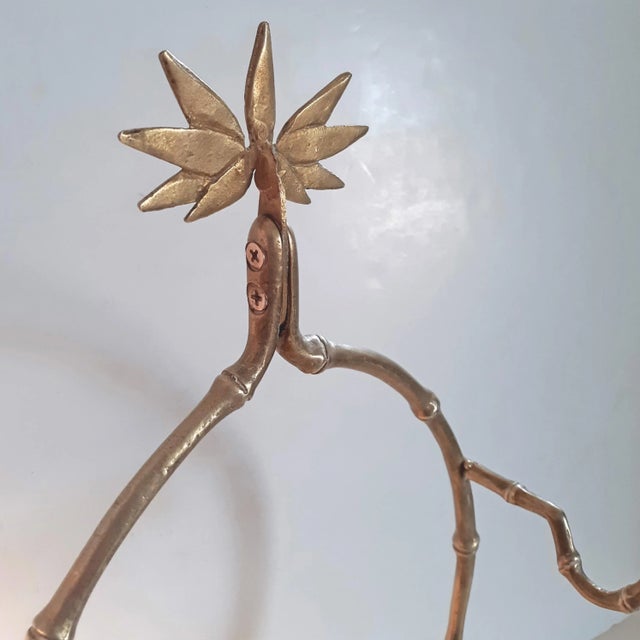 1950s Maison Baguès France Gilt Bronze Faux Bamboo Wine Rack For Sale In Phoenix - Image 6 of 7