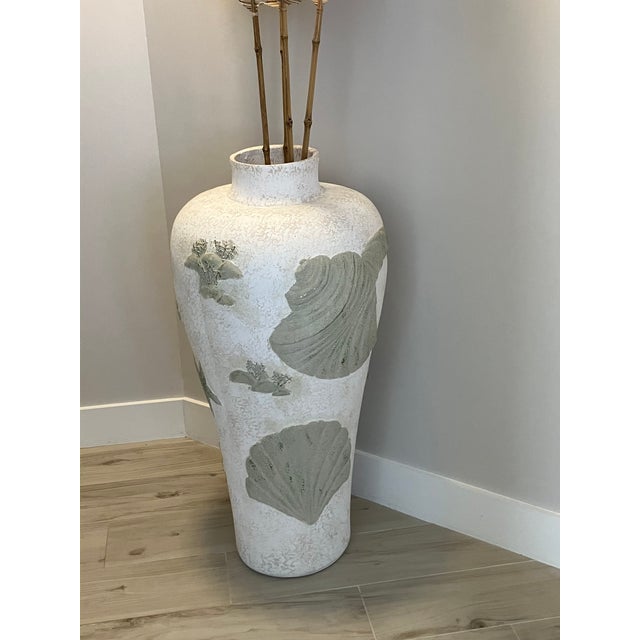 40" Vintage, Textured, Floor Vase For Sale - Image 4 of 7