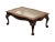 DREXEL FURNITURE Solid Mahogany Traditional Chippendale Style Ball & Claw 44" Accent Coffee Table w. Glass Top 17.5" High...
