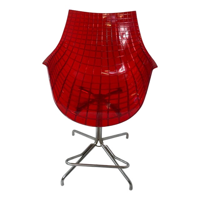 Meridiana Hard Plastic Design Bar Stool on Four-Legged Base by Christophe Pillet for Driade For Sale
