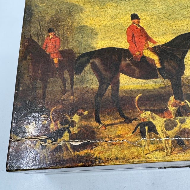 Antique 19th Cen. English Victorian Decoupage Campaign Lap Desk / Writing Slope For Sale - Image 16 of 18