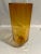 Modern Large Scale Amber Art Glass Bubble Footed Vase For Sale - Image 3 of 4