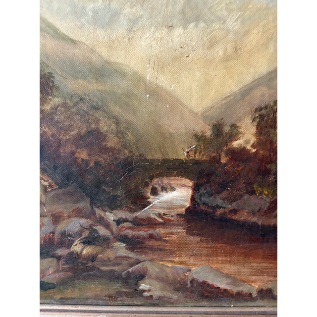 European Framed Oil on Canvas of a Landscape, 19th Century For Sale - Image 4 of 6